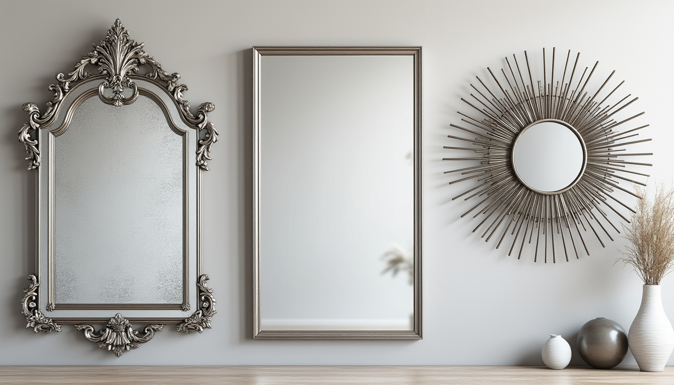 Types de miroirs déco (vénitien, sans cadre, soleil…)