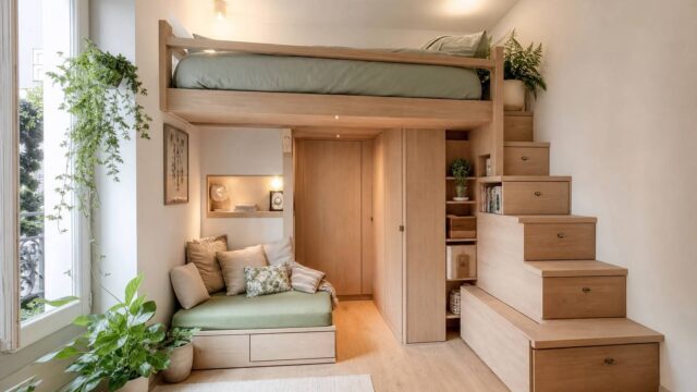 Deux chambres de bonne de moins de 10 m², ingénieusement aménagées pour un confort maximal