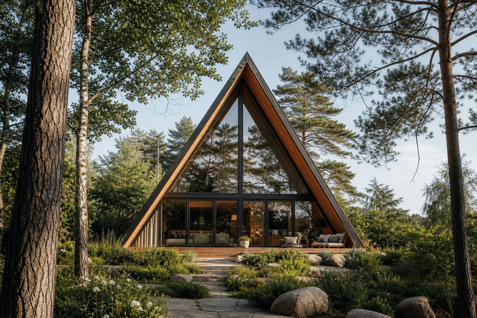 Image d'ambiance pour Maison « A Frame » : l’habitat tendance qui s’harmonise avec