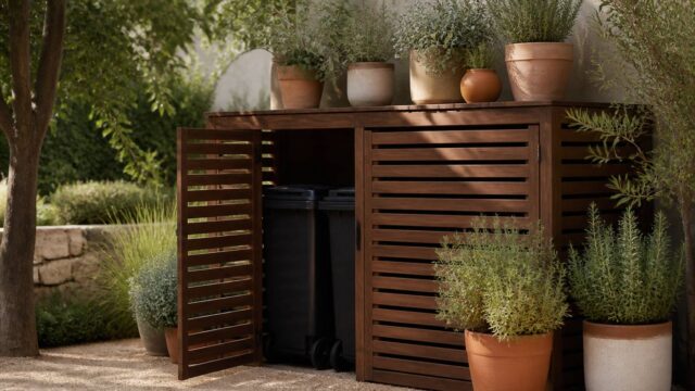 Astuces DIY pour dissimuler élégamment votre poubelle extérieure