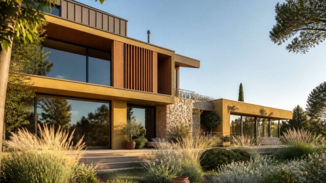 Inspiration déco : sublimer les façades jaunes avec une variété de matériaux innovants