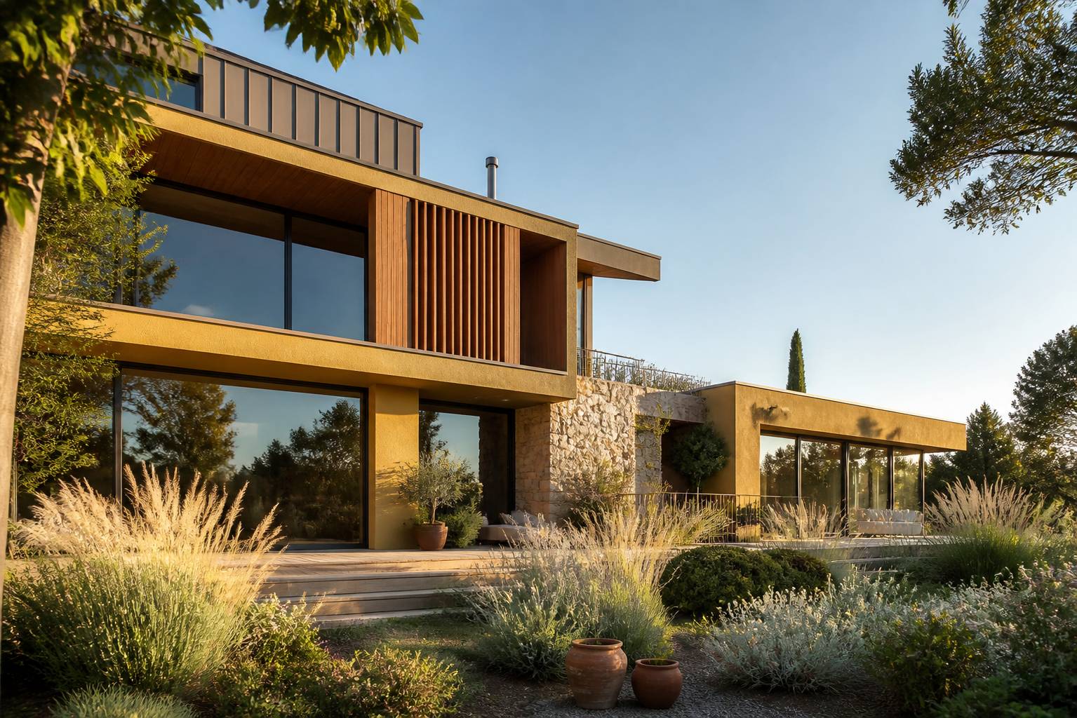 Inspiration déco : sublimer les façades jaunes avec une variété de matériaux innovants